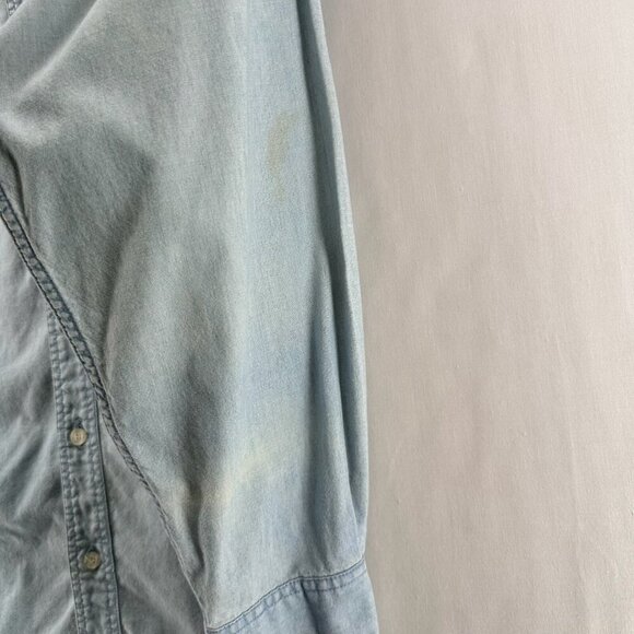 VTG Warner Bros. Shirt Adult XS Looney Tunes Denim Embroidered Button Down Blue - Picture 9 of 13